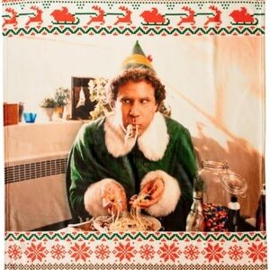 Franco Elf The Movie Buddy Spaghetti Holiday Christmas  Soft Plush Blanket